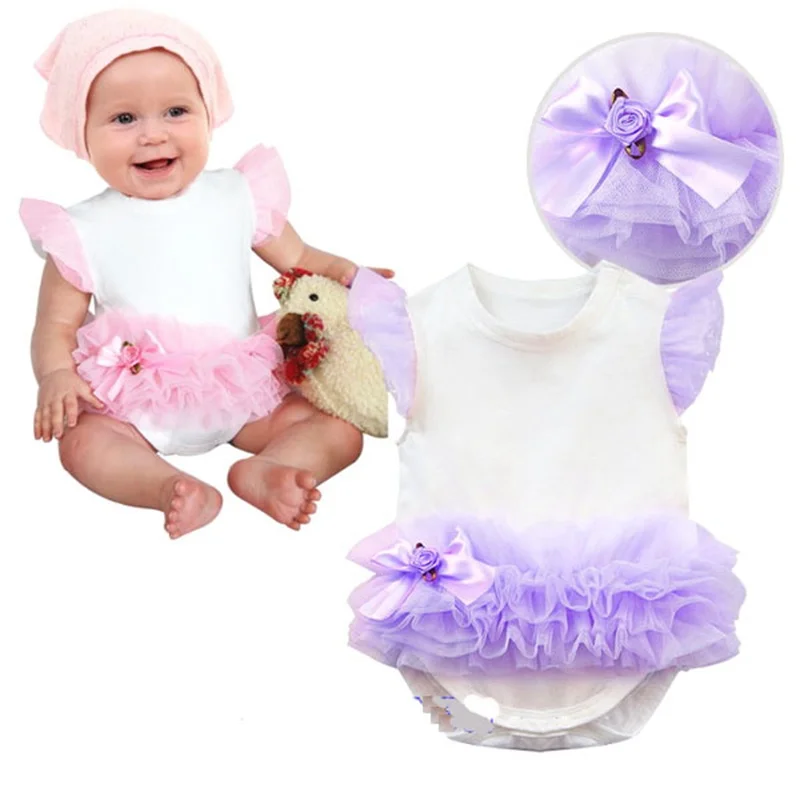 

Cute Pink Fantasia Infantil Petti Rompers Macacao Kids Jumpsuit Summer Ropa Bebe Newborn Baby Girl Lace Ruffle Romper Dress