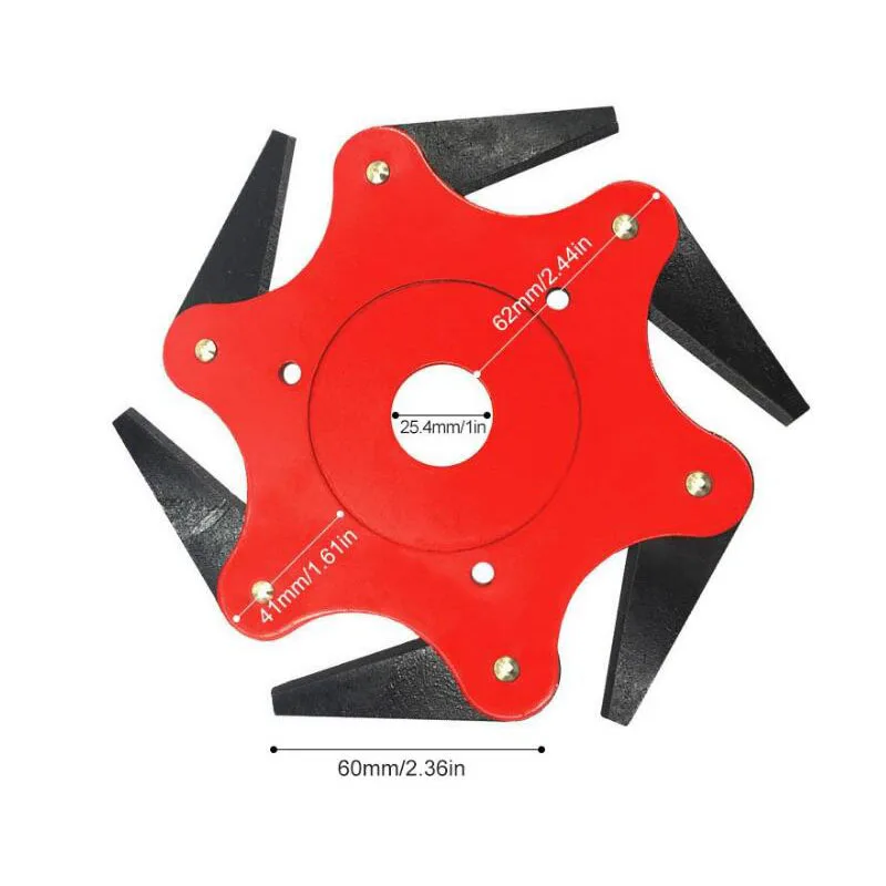 6 стальные бритвы Триммер лезвия-насадки газонокосилка триммер головка щетка для сорняков режущая головка Легкая резка садовый