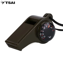 2 шт. черный свисток Компас 3 в 1 выживания кемпинговый термометр бренд высокого качества