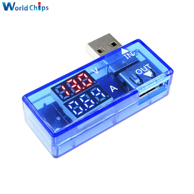 

Mini 5V Red Blue USB Current Voltage Meter Tester Voltmeter Ammeter Detector Digital Display Mobile Phone Power Charger Doctor