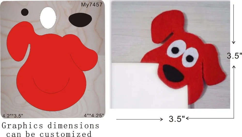

Love puppy biting a book die cutting wooden die cut accessories wooden dies Regola Acciaio Die Misura MY