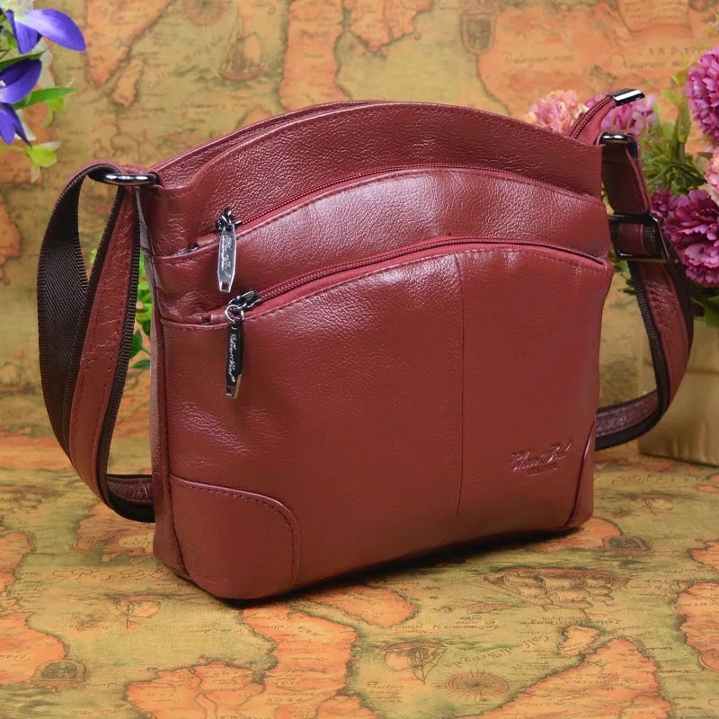 

Famous Brand Women's Shoulder Bags Genuine Leather Luxury Handbag Designer For Female Fashion Casual Crossbody Messenger Bags