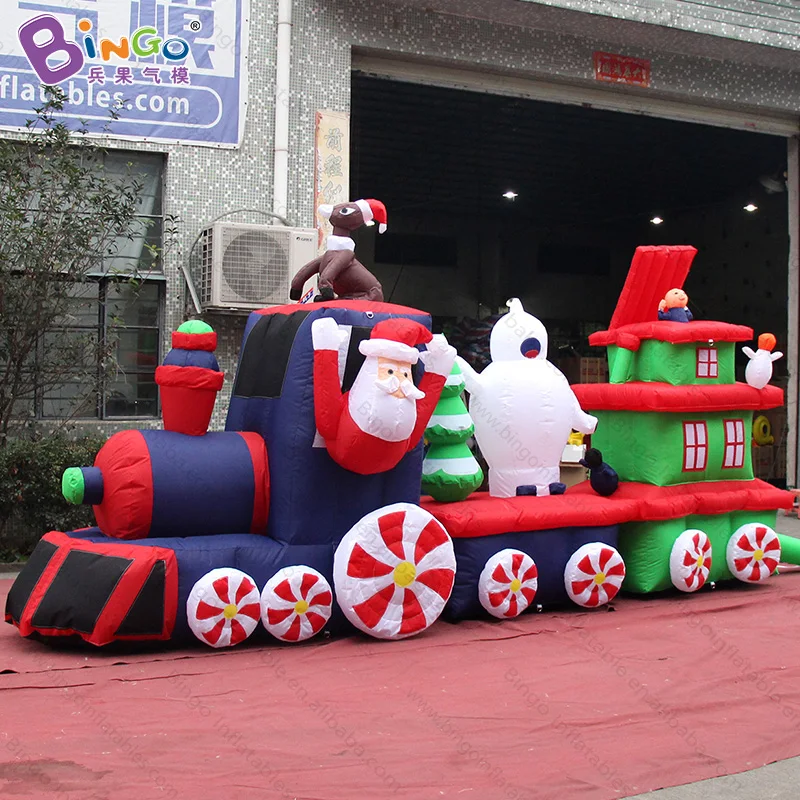 Рождественский надувной поезд, надувной Санта-поезд длиной 5 метров-надувная игрушка