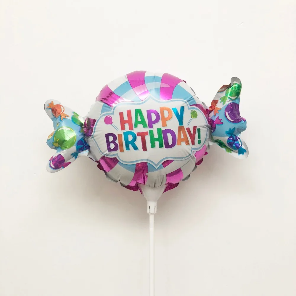 4PCS Candy Foil Balloon Hand Hold Balloons with Sticks with Cup Candy ...