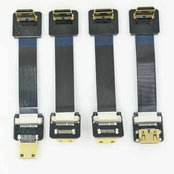 

Mini HDMI FPV Cable, MiniHDMI to MiniHDMI C to C Type angle Ribbo Flat Cable for FPV Gimbal Servo Aerial Photography DJI C2-C