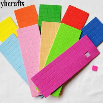 YHCRAFTS 10 Sheets 1bag 750PCS /Lot 10 color 1cm cube Foam