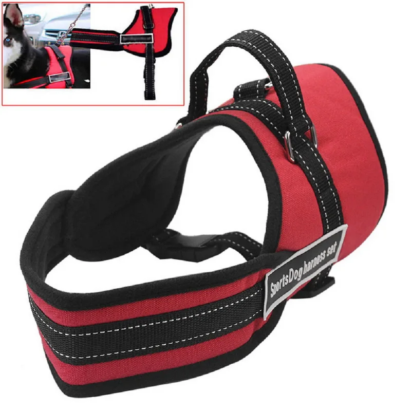 Adjustable large dog collar vest fashion nylon reflective pet dog