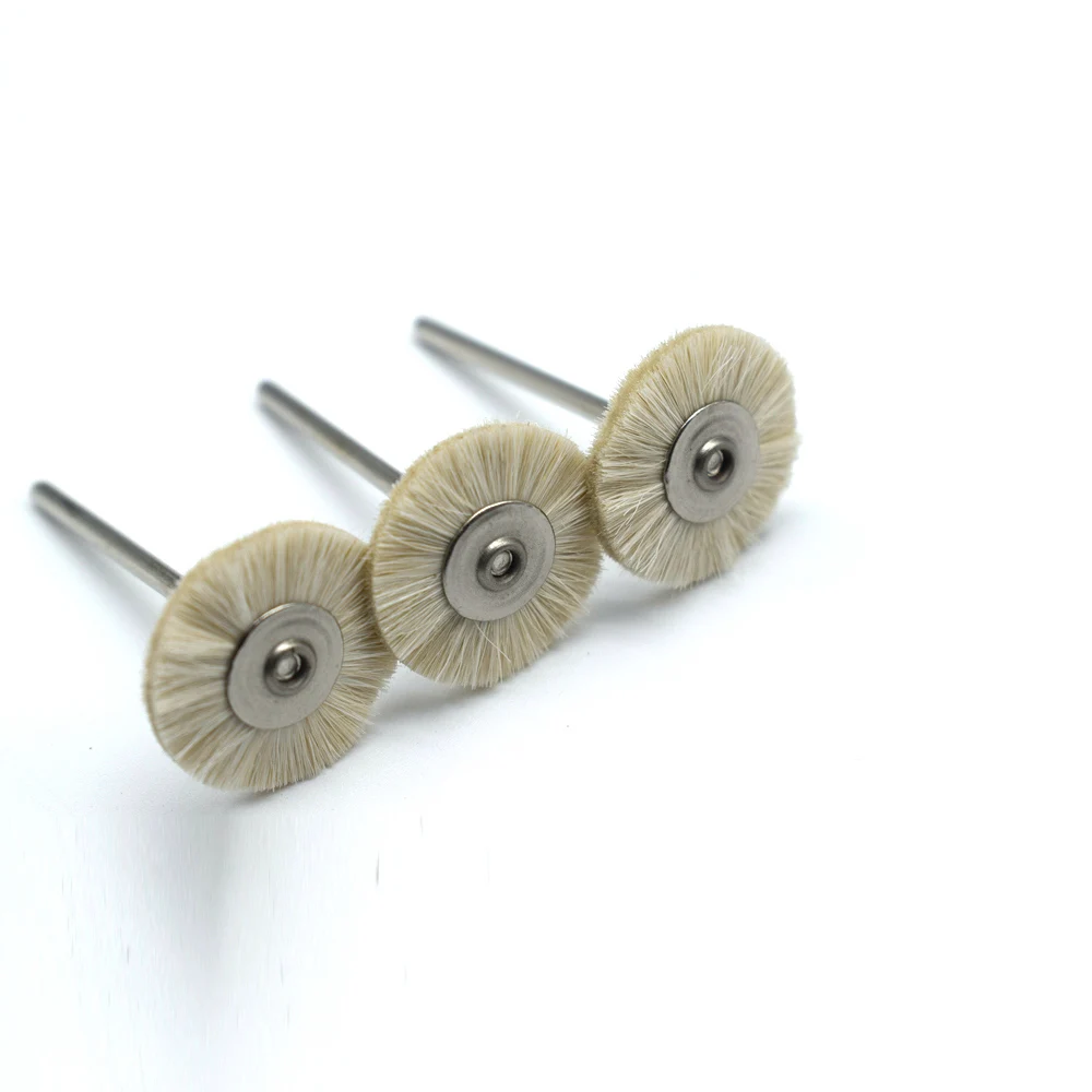 144PCS 쥬얼리 브라운/화이트/블랙 강모 브러쉬 2.35MM 생크 쥬얼리 연마 19/22/25MM