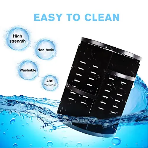 Large Desktop 360 Degree Makeup Organizer Rotating Adjustable Multi-Function Cosmetic Storage Box Brush Holder Jewelry Organizer