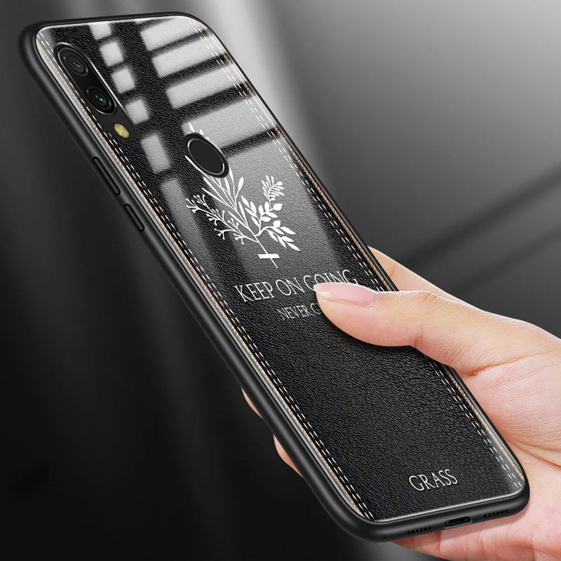Чехол для Xiaomi Redmi Note 7 Pro с рисунком оленя травы из закаленного стекла, силиконовый Жесткий Чехол для задней панели, чехол для RedmiNote7 Pro