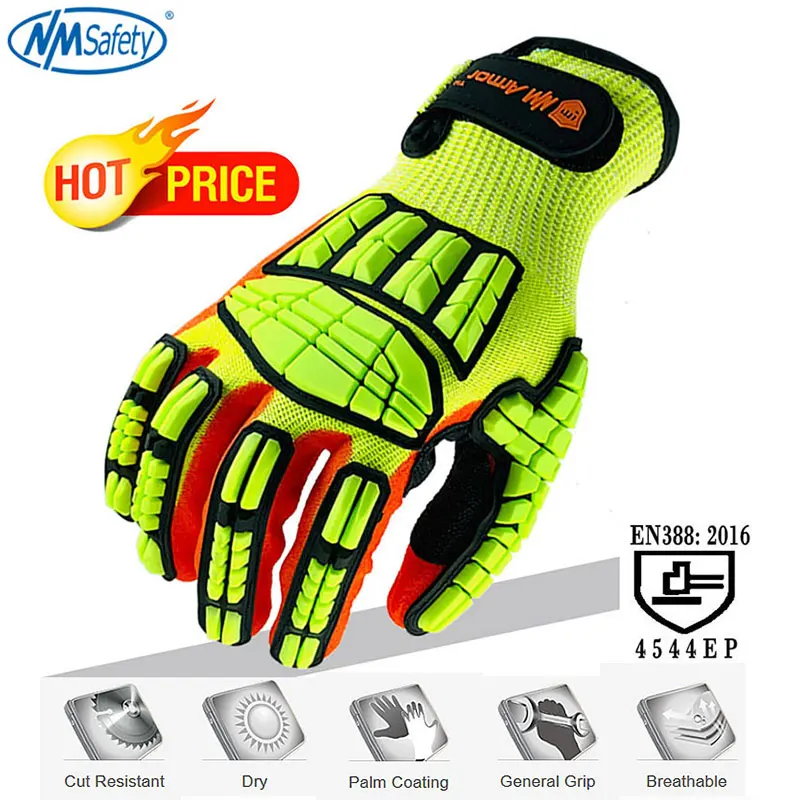 Cut Resistant Gloves NMSafety 100% Anti Vibration New Mechanic gloves Cut-Resistant Safety Hand Work Gloves