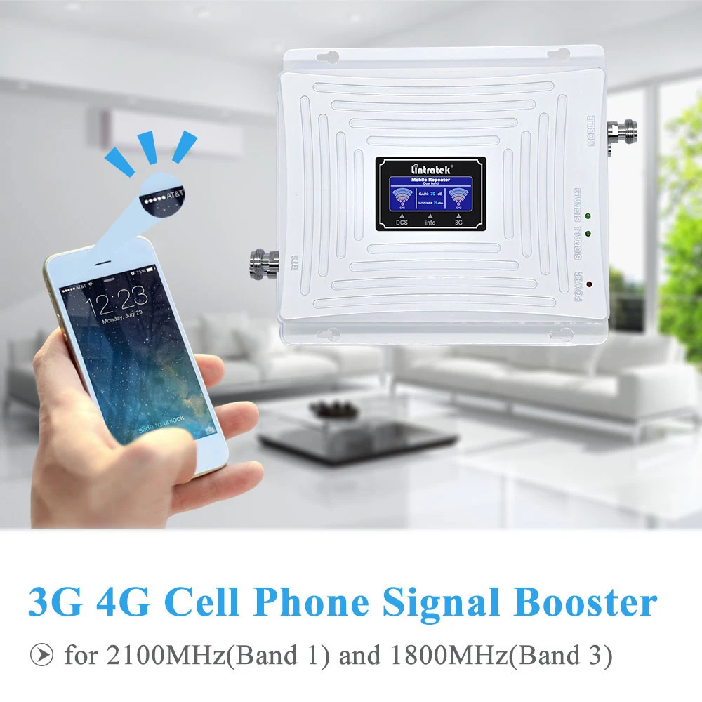 Lintratek 3G 4G إشارة معززة 2100 1800 Mhz مكرر 3G 2100 UMTS الداعم 4G LTE 1800 mhz Band1/3 مكبر صوت أحادي المزدوج الفرقة #6 Lintratek 3G 4G إشارة معززة 2100 1800 Mhz مكرر 3G 2100 UMTS الداعم 4G LTE 1800 mhz Band1/3 مكبر صوت أحادي المزدوج الفرقة #6