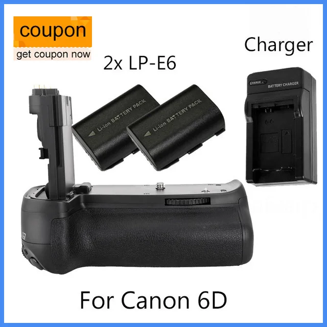 

Meike MK Vertical MK-6D BG-E13 Battery Grip for Canon EOS 6D +2x LP-E6 +Charger