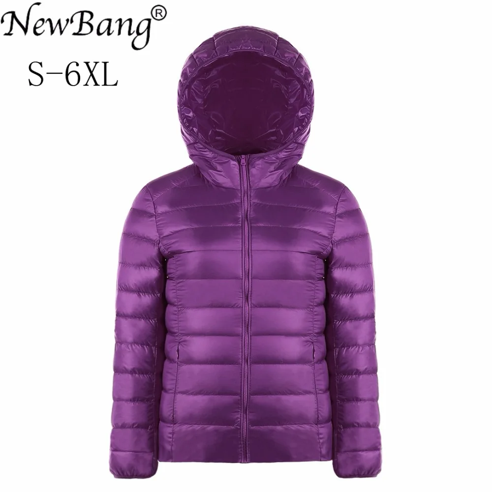 NewBang Brand Plus Size 5XL 6XL Women s Down Coat Ultra Light Down Jacket Women Lightweight
