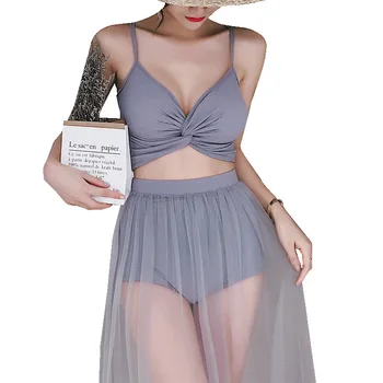 

Surfing Suit Swimming Clothes Rush Guard Swimwear For Bathing Korea 2019 Sexy Super Immortal Split Skirt Push Up Cover Stomach