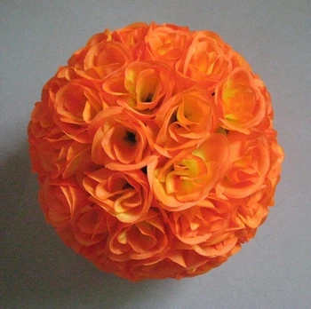 

SPR 25cm plastic center yellow artificial flowers ball,wedding and holiday decoration,celebration flower decoration flower ball