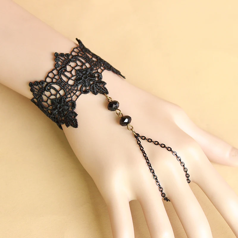 Черный браслет Для женщин Кружево Jewelry Интимные аксессуары звено цепи