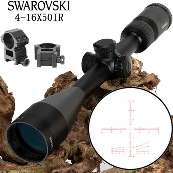 

China SWAROVSKl 4-16X50 IR Riflescope F191 Red Illuminated Glass Etched Reticle Turrets Reset Full Size Hunting Rifle Scopes