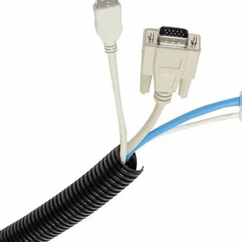 

1x 30M 98ft Black Split Loom Wire Flexible Tubing Conduit Hose For Car Audio