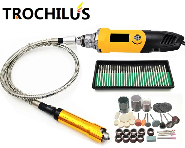 

Trochilus 400W Power Tools Multi-function Electric Grinder Variable Speed Angle Polishing Machine Electric Engraving Set