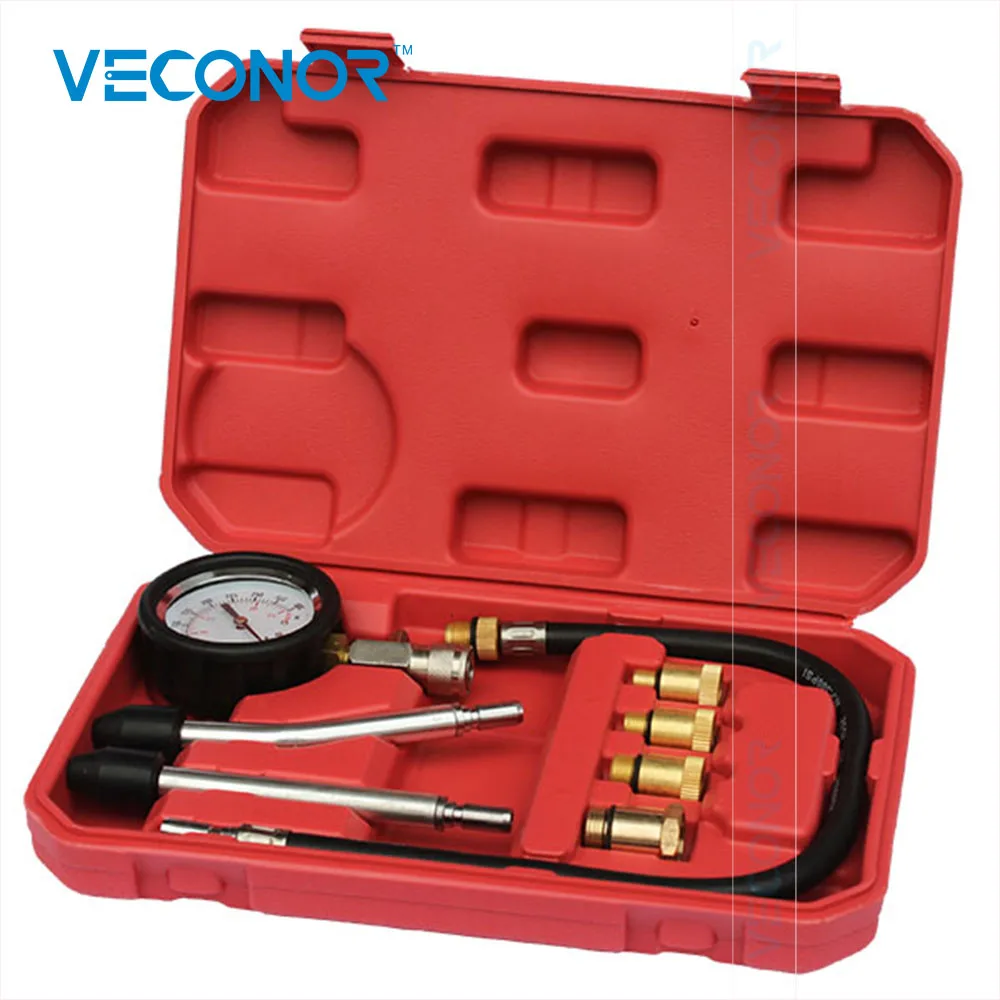 VECONOR 8 Pcs spark plug cylinder compression tester test kit