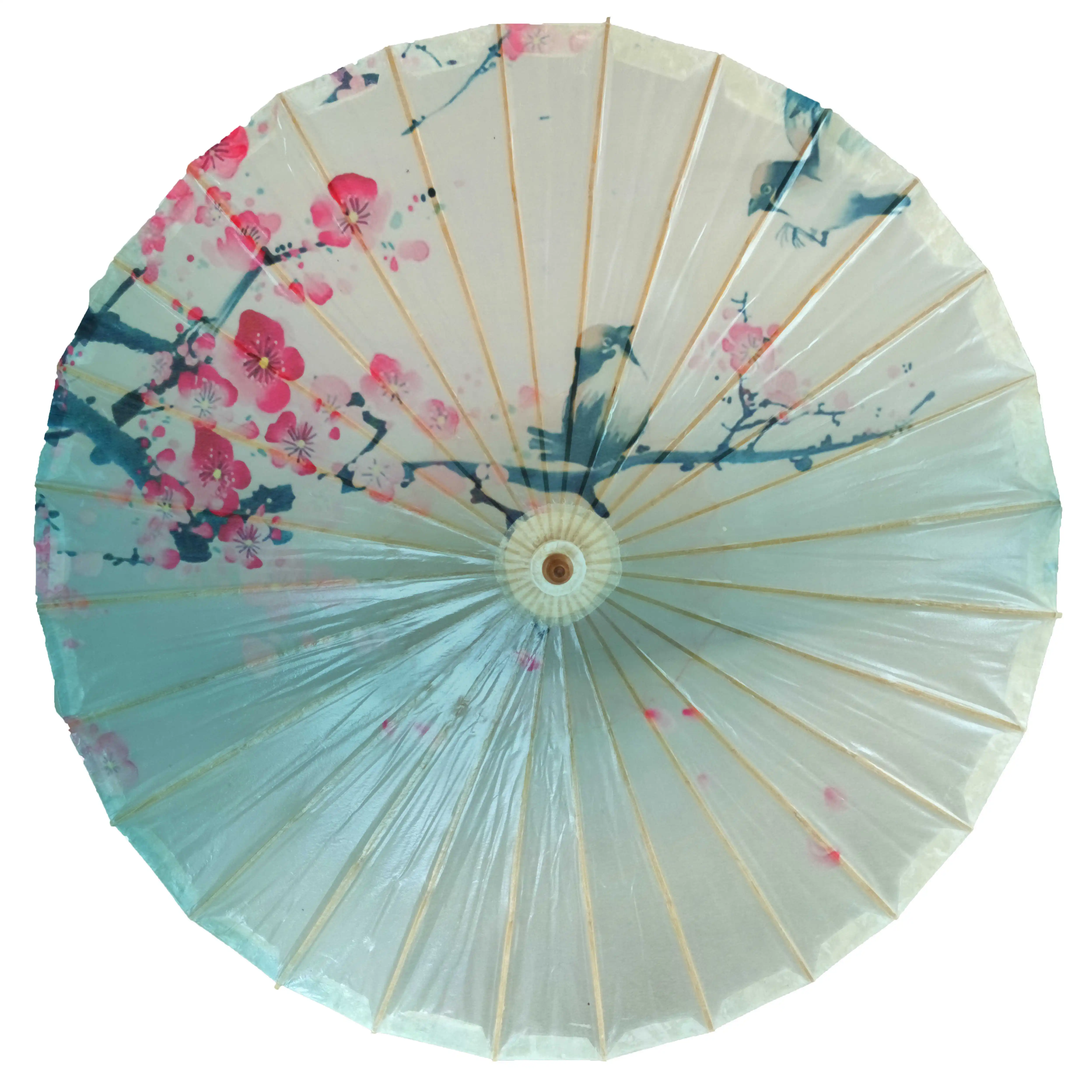 Деревянный женский водонепроницаемый бамбуковый зонтик, классический Декор, зонтик, Ципао, для шоу, танцев, китайский бумажный зонтик ручной работы - Цвет: Dark grey
