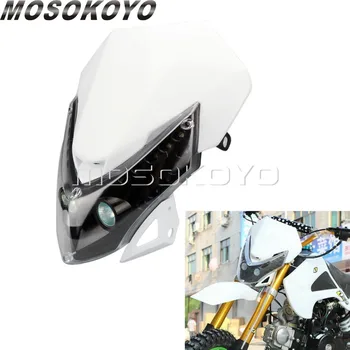 

White Dirt Bike Twin 12V 35W Headlight 20 SMD LED Turn Signal Indicator for Yamaha WR TTR Honda CRF XR Kawasaki Unviersal