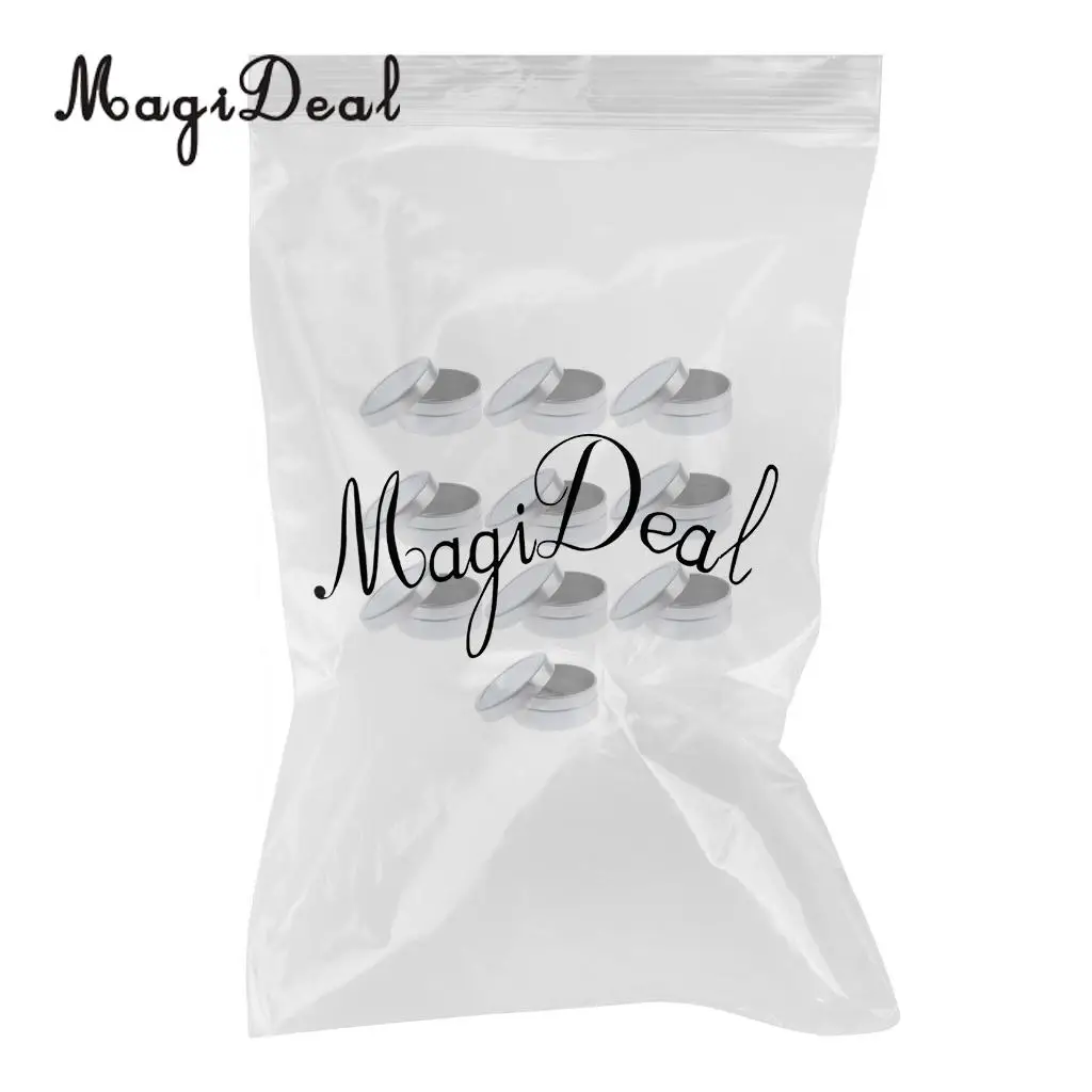 TOP 10x 10g Round Aluminum Cosmetics Cream Empty Lip Balm Containers Jars Tin Makeup Box Crafts Pot Bottle Screw Thread