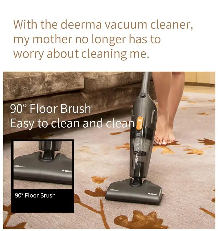 Youpin Deerma DX115C 12000Pa бытовой пылесос мини ручной толкатель мощный всасывающий низкий уровень шума не менее гибкий
