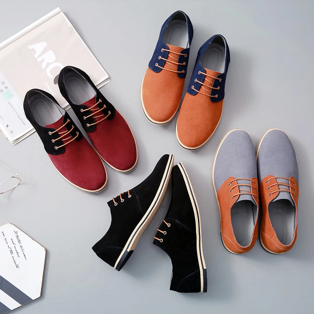 gris Mode Chaussures Taille Appartements 2018 En Mâle Richelieus Zapatillas Hombre Noir rouge 38 Printemps Dentelle Daim Cuir Hommes Nouveau jaune Casual 50 Up MqUVLSGpz