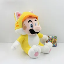 Super Mario 3D World Plush Toy Doll 9 Neko Cat Mario Luigi Peach Mushroom Retail Free