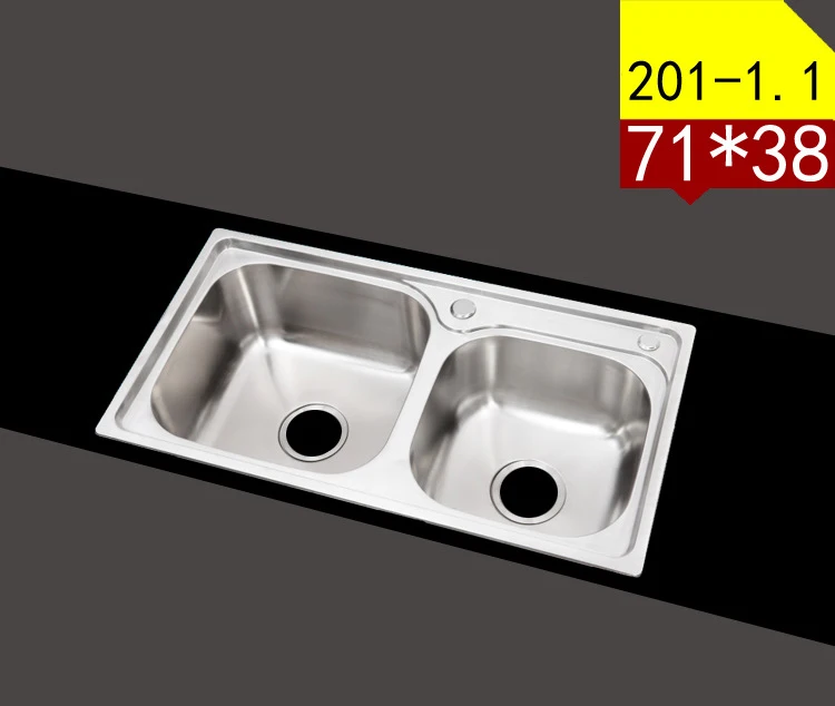 ITAS9907 201 кухонная раковина из нержавеющей стали двойной бак из нержавеющей стали раковина для мытья посуды 71*38 см