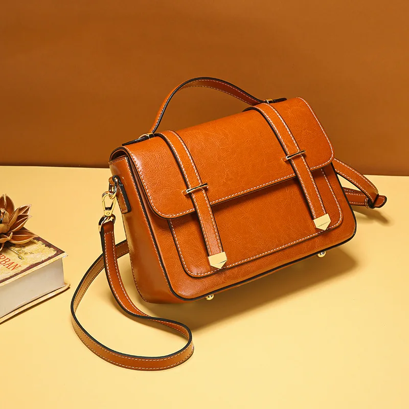 

JIULINSummer 2019 New Genuine Leather Ladies Bag Korean version style Baituan one-shoulder bag slanting across ladies bag