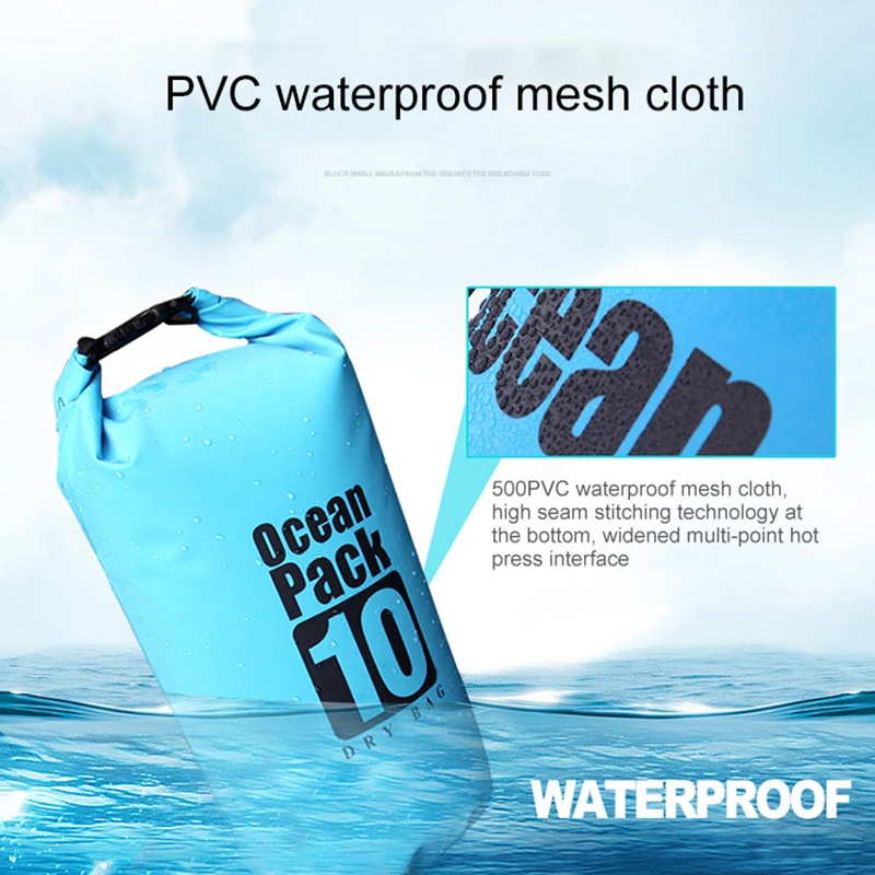 

Waterproof Bags Dry Bag 2L 3L 5L 10L 15L 20L 30L For Man Women Swimming bags River Trekking PVC Swimming Bags Yellow