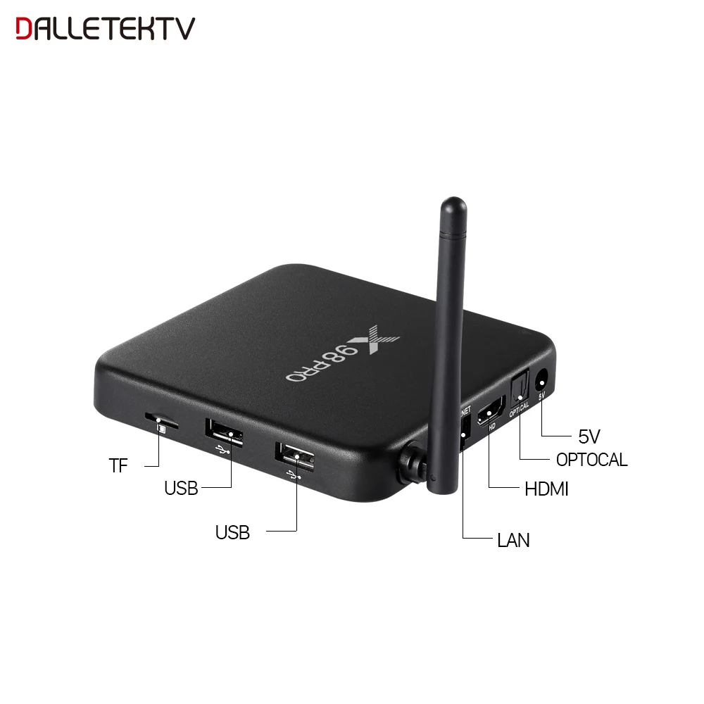 IPTV Arabic X98 PRO Smart TV Box 3GB 32GB Android 6.0 Amlogic S912 Octa Core Dual Wifi QHDTV Subscription Arabic French IPTV Box