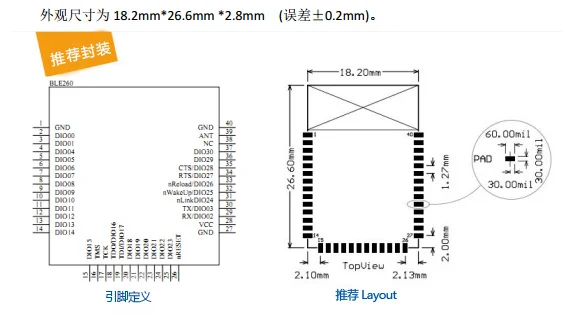1 шт. BLE260 CC2640 master-slave one bluetooth 4,2 модуль Беспроводная bluetooth Последовательная передача модуль связи UART-BLE