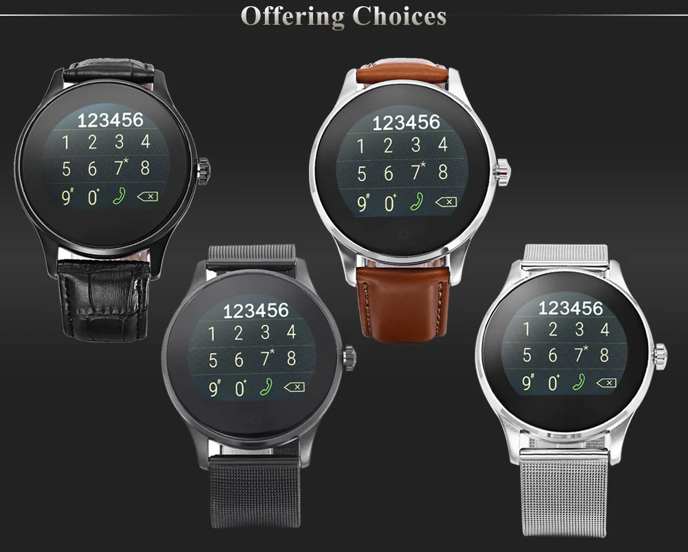 K88H Japan and Korea Version MTK2502 Bluetooth 4.0 Smart Watch Heart Rate Track Wristwatch