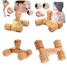 Расслабляющий деревянный массажер для тела, шеи, кровообращения, треугольный тройной ароматный деревянный рефлексологический инструмент, спа-терапия