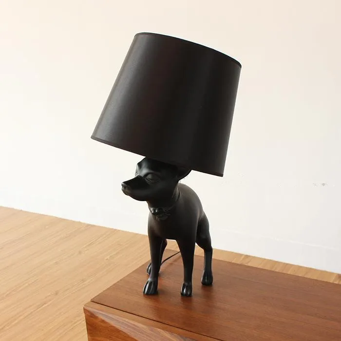 Современная креативная индивидуальная декоративная настольная лампа для собак, скандинавский простой прикроватный светильник для собак