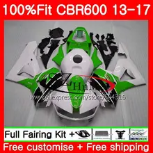 Литые изделия для Honda F5 CBR600RR Белый и зеленый цвета, 13, 14, 15, 16, 17, 99SH5 CBR 600RR 600 RR CBR600 RR 2013 обтекатели