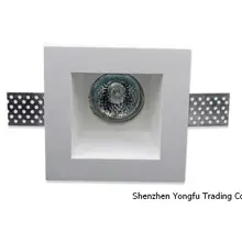 Специальный и крутой Гипсовый светильник с 5 Вт светодиодный GU10 лампочка, белая отделка под покраску штукатурка Trimles светильник, Эко-друг лампа, точечный светильник