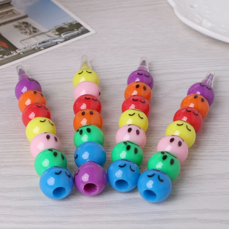 4 шт 7 цветов укладчик своп милая улыбка лицо карандаш для школы детские игрушки
