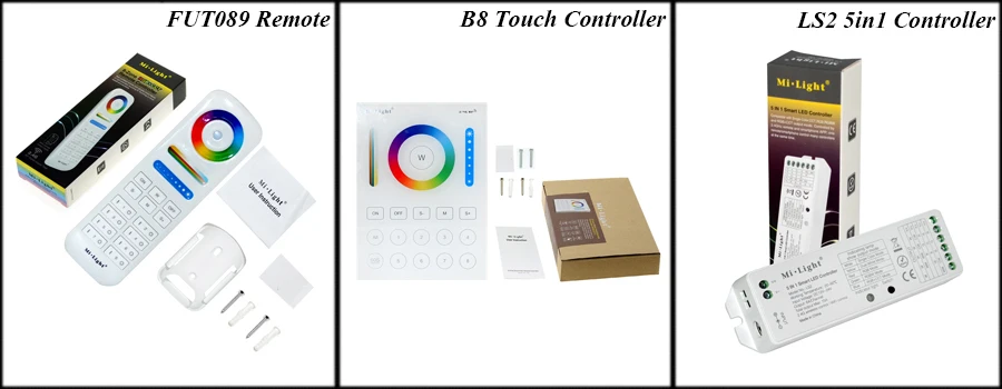 Milight беспроводной LS2 5в1 умный светодиодный контроллер B8 настенный сенсорный пульт управления RGB CCT светодиодная лента 8 зон RF пульт дистанционного управления