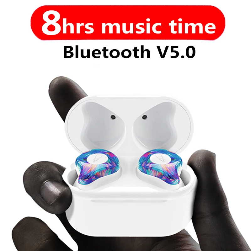 New Mini BLuetooth Earphone Port Cordless Wireless Earbuds Stereo in ear Bluetooth 5.0 Waterproof Wireless ear buds Earphone