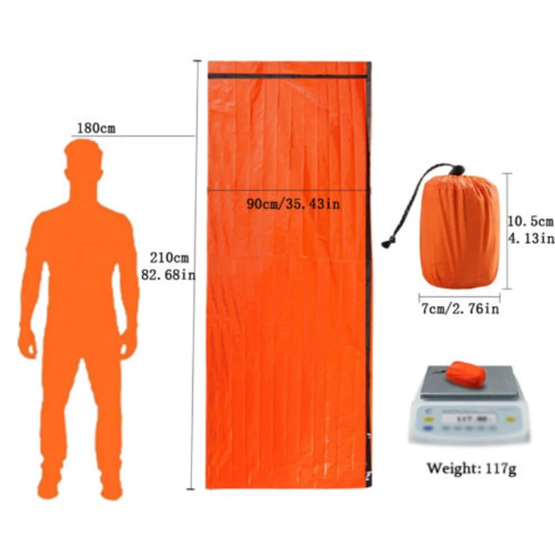 Sobrevivência de Emergência Saco de Dormir Sacos de Viagem Acampamento ao ar Térmico Livre à Prova d' Água 4 Cheap Sacos de dormir