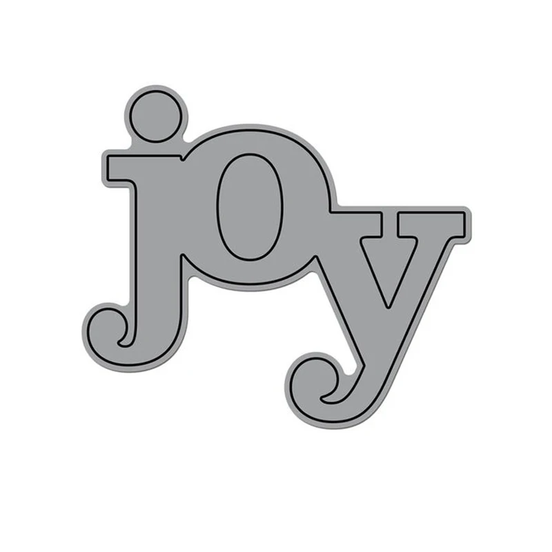 Новый металлический трафарет с большими надписями Joy для рукоделия скрапбукинга