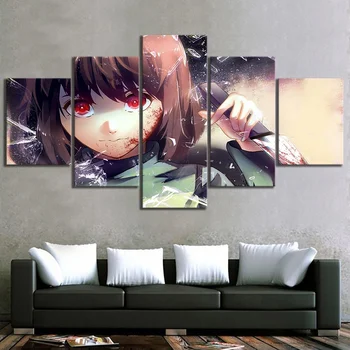 

5 Pieces Cartoon Pictures UNDERTALE Chara Video Game Poster Decorative Wall Painting for Living Room Decor