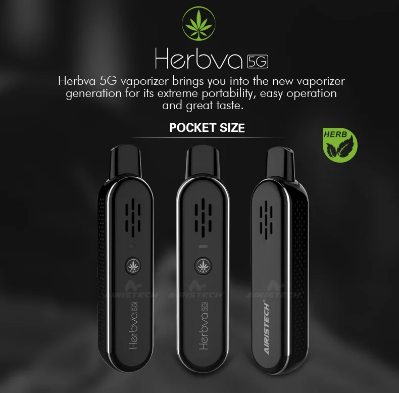 Meilleur Airistech Herbva 5g Herbe Sèche Vaporisateur Stylo Vaporisateur e cigarette Kit de Contrôle De La Température 1000 mah e cig kit