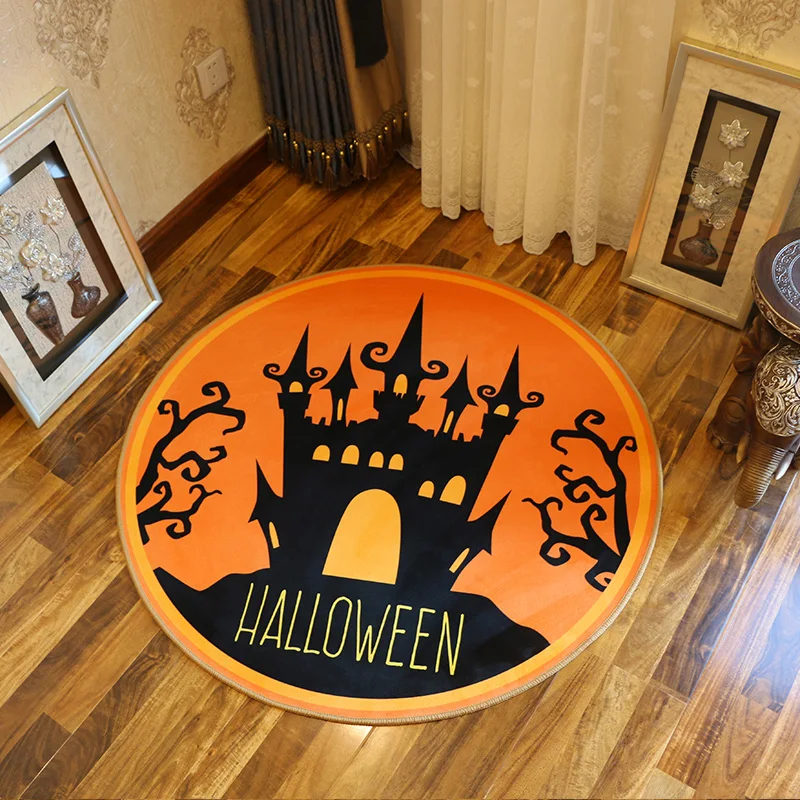 Хэллоуин серии мультфильм крокодил Круглый Ванная комната ковры гостиная дверной коврик Детская комната коврики двери пол стул коврик для спальни