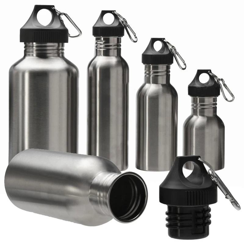 350/500/750ML Stainless Steel Wide Mouth Drinking Water Bottle Outdoor Travel Sports Cycle Drink Bottles Kettle Outdoor Tools